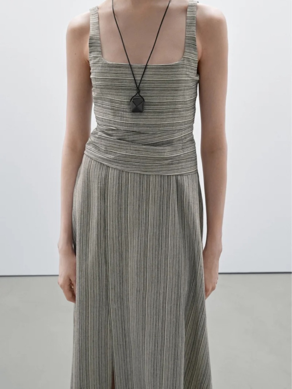 Massimo Dutti ~ STRIPED FLOUNCE MIDI - Day dress - Picture 5 of 13